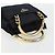 PRADA Borsa a mano con catena in nylon blu navy oro Auth bs34692 D'oro - vista 7