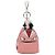 FENDI Mostro Occhi Portachiavi in Pelle Rosa Argento Auth 176072A - vista 13