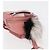 FENDI Mostro Occhi Portachiavi in Pelle Rosa Argento Auth 176072A - vista 6