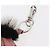 FENDI Mostro Occhi Portachiavi in Pelle Rosa Argento Auth 176072A - vista 8
