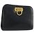 Borsa a Spalla Gancini in Pelle Salvatore Ferragamo Blu Navy Oro Auth 177157 D'oro
