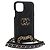 CHANEL Matelassé Corrente Capa para iPhone Bolsa Couro de Cordeiro Preto Ouro CC Auth BA12149A Dourado