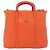 PRADA Bolso de mano de nailon 2 vías naranja plata Auth ti3826 - vista 13