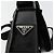 Bolsa de Ombro PRADA em Nylon Preto Prata Autêntica bs34675 - vista 18