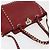 VALENTINO Borsa Rock Studs in pelle 2 in 1 Rossa Oro Auth BA12287 Rosso D'oro - vista 6