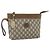 GUCCI GG Plus Supreme Clutch Bag PVC Oro Beige Auth bs34715 D'oro