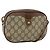 Borsa Gucci GG Supreme Web Sherry Line PVC Beige Oro 89 02 066 Auth ep14029 D'oro