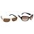 Occhiali da sole PRADA Loewe in plastica 2 Set Beige Nero Auth BA12344