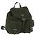 PRADA Backpack Nylon Khaki Silver Auth yk20253 Silvery