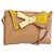 Borsa a spalla PRADA in pelle verniciata rosa oro Auth am11436 D'oro