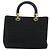 Christian Dior Borsa Lady Dior in nylon nero e oro Auth 168872 D'oro - vista 2