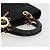 Christian Dior Borsa Lady Dior in nylon nero e oro Auth 168872 D'oro - vista 7