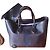 Borsa Tote Chic GM di Delvaux in pelle nera/borgogna Nero Bordò