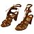 Sandali Christian Louboutin Amazoudur 85 in suede marrone - vista 4