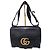 Borsa a Spalla Grande Marmont Double G Gucci Nera Nero
