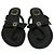 Sandali Infradito Christian Dior in Pelle Nera con Fiocco Cannage Nero