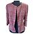 Giacca corta Chanel in cotone con paillettes bianca e rossa Bianco Rosso
