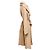 Autre Marque Abrigo trench de tafetán beige de doble botonadura con cinturón - vista 2