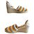 Espadrillas con zeppa Castaner Clara multicolori Bianco Blu Multicolore Beige Arancione