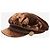 Brunello Cucinelli Cappello da panettiere in velluto marrone - vista 2
