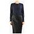 Brunello Cucinelli Blusa de seda azul marino - talla S - vista 3