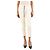 Brunello Cucinelli Pantalones blancos de pierna ajustada con cinturón de diamantes - talla UK 6