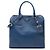 Prada Blue Saffiano Lux Einkaufstasche Blau