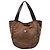 Borsa tote in nylon marrone con stampa leopardata Bottega Veneta