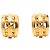 Orecchini a cerchio con clip in oro placcato CC dorato Chanel D'oro