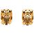 Orecchini a cerchio con clip in oro placcato CC dorato Chanel D'oro - vista 2