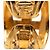 Orecchini a cerchio con clip in oro placcato CC dorato Chanel D'oro - vista 3