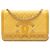 Wallet On Chain Cartera Chanel en Caviar Amarillo CC Filigrana con Cadena