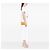 Wallet On Chain Cartera Chanel en Caviar Amarillo CC Filigrana con Cadena - vista 7