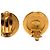 Orecchini rotondi a clip in oro placcato Chanel Coco Profile D'oro - vista 3