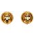 Brincos de clip Chanel em ouro dourado CC Sunburst - vista 2