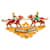 Hermès Gold Gold Plated Enamel Children And Dogs Brooch  - view 4
