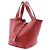 Hermès Picotin Lock 26 in Pelle Clemence Rossa Rosso Bordò - vista 2
