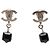 Chanel Silber CC Messing Würfel Strass Clip-On Ohrringe