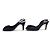 NEUE CHANEL SLINGBACK-SCHUHE SCHLEIFE CC-LOGO G28633 36 SCHWARZ SATIN - Ansicht 2