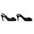 NEUE CHANEL SLINGBACK-SCHUHE SCHLEIFE CC-LOGO G28633 36 SCHWARZ SATIN - Ansicht 3