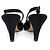 NEUE CHANEL SLINGBACK-SCHUHE SCHLEIFE CC-LOGO G28633 36 SCHWARZ SATIN - Ansicht 5
