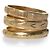 Maison Martin Margiela Maison Margiela, anello dorato D'oro Metallico - vista 4
