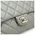 Borsa a catena in pelle Matelassé Coco Mark di Chanel Argento Metallico - vista 9
