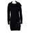 Autre Marque Schwarzes Midi-Kleid mit Rollkragen von Mastermind Japan