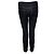 Chanel, schwarze Jeans mit floralem Laserschnittdruck - Ansicht 2