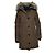 Canada Goose, parka de nailon verde con capucha de piel