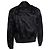 Saint Laurent, Schwarze Satin-Bomberjacke mit Palmendruck - Ansicht 3