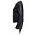 Balmain Leder-Bikerjacke mit Fransen Schwarz - Ansicht 3