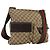 Gucci Double Pocket Web Messenger GG Canvas and leather Medium Marrone