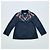 Giacca camicia ricamata Dries Van Noten blu notte in cotone pezzo statement Blu navy - vista 3